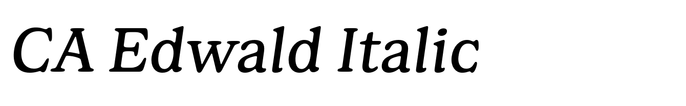 CA Edwald Italic